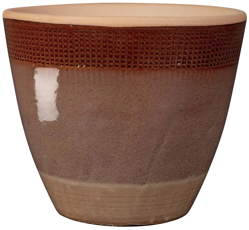 Vaso Da Parete In Terracotta Smaltata Blu 18 Cm Per Esterno - Resistente Alle Intemperie - 2