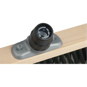 Dettaglio di LUX Besenkopf Südharzer 60 cm con attacco manico e barra in legno.