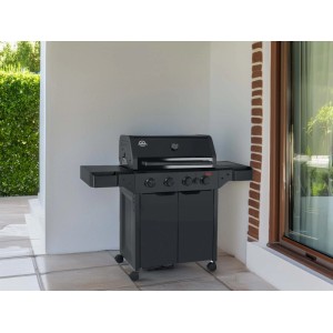 Barbecue a gas Jamestown 4 bruciatori nero 144x56x118 cm