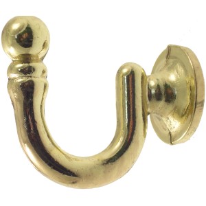 Gancio per tenda color oro per il fissaggio a bastoni per tende.