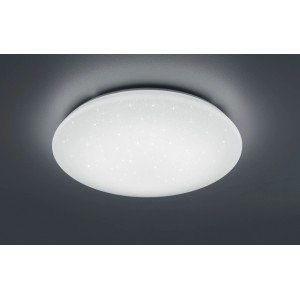 Plafoniera LED rotonda t.b.t. con motivo a stella per montaggio a soffitto.