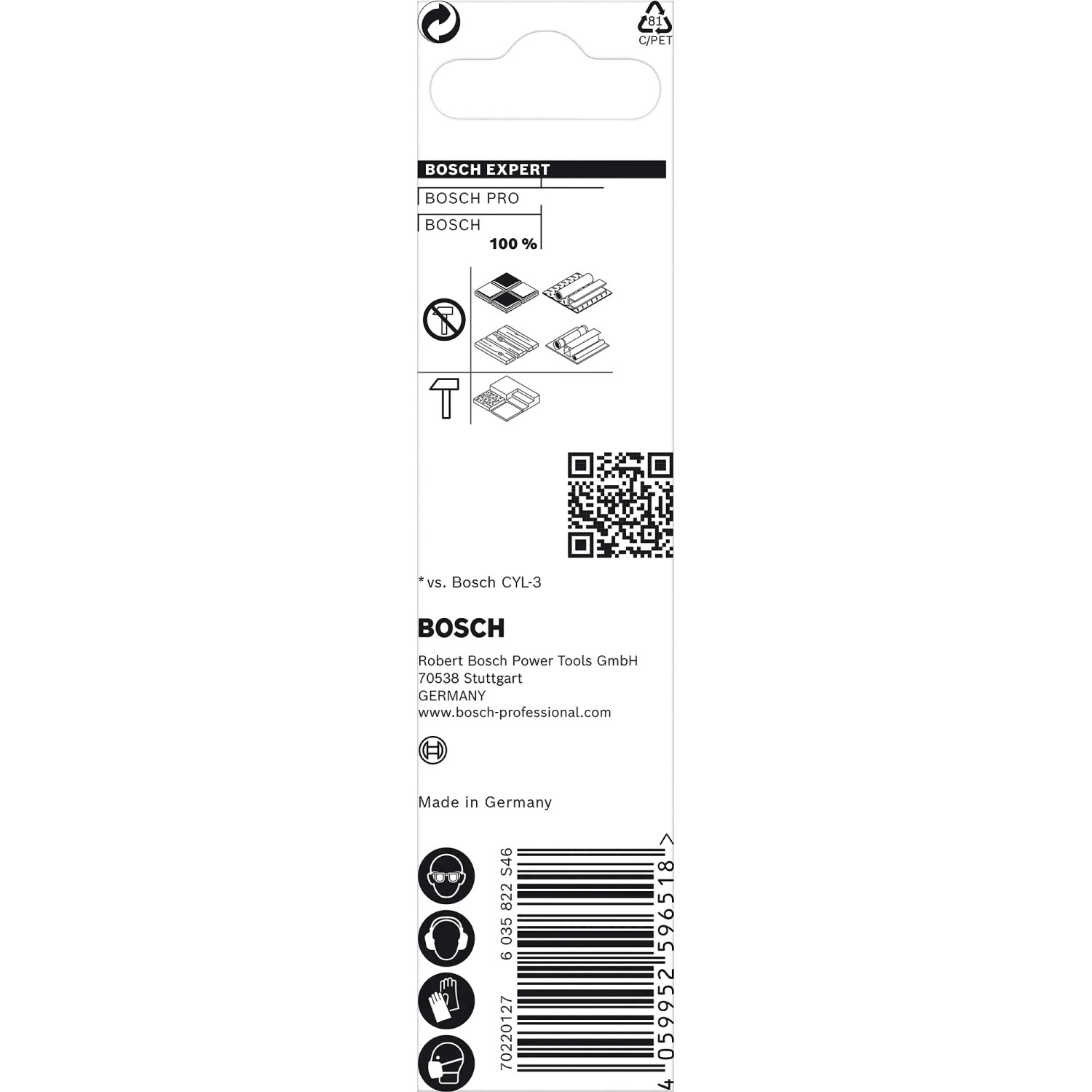 Confezione Bosch Expert Multi Construction Punta CYL-9, 8x200x250mm, punta universale.