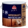 Barattolo blu scuro di impregnante per legno Boero.