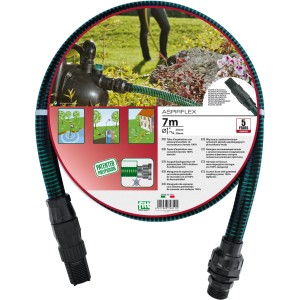 t.b.t. per pompe, tubo a spirale verde con raccordo nero.