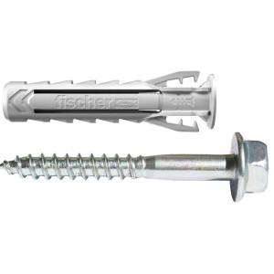 Tassello Fischer con vite, adatto per fissaggi. Tasselli.