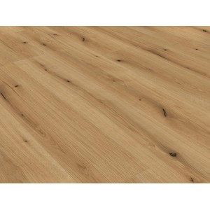 Pavimento in laminato Excellent Plus Rovere Evoke Filled Knot, spessore 8 mm, in dettaglio.