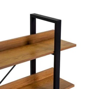 Scaffale in metallo e legno Achille 3 piani 120x28x108 cm