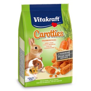 Vitakraft Carotties, snack per roditori con carote per conigli nani, criceti e altri.