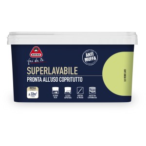 Secchio di pittura per interni verde di Boero, ideale per pareti e soffitti.