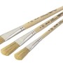 Set di pennelli per smalto LUX, 3 pennelli con setole chiare cinesi e manico in legno per verniciatura.