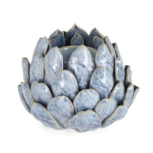 Porta candela in ceramica Masami Ø17,5 cm azzurro