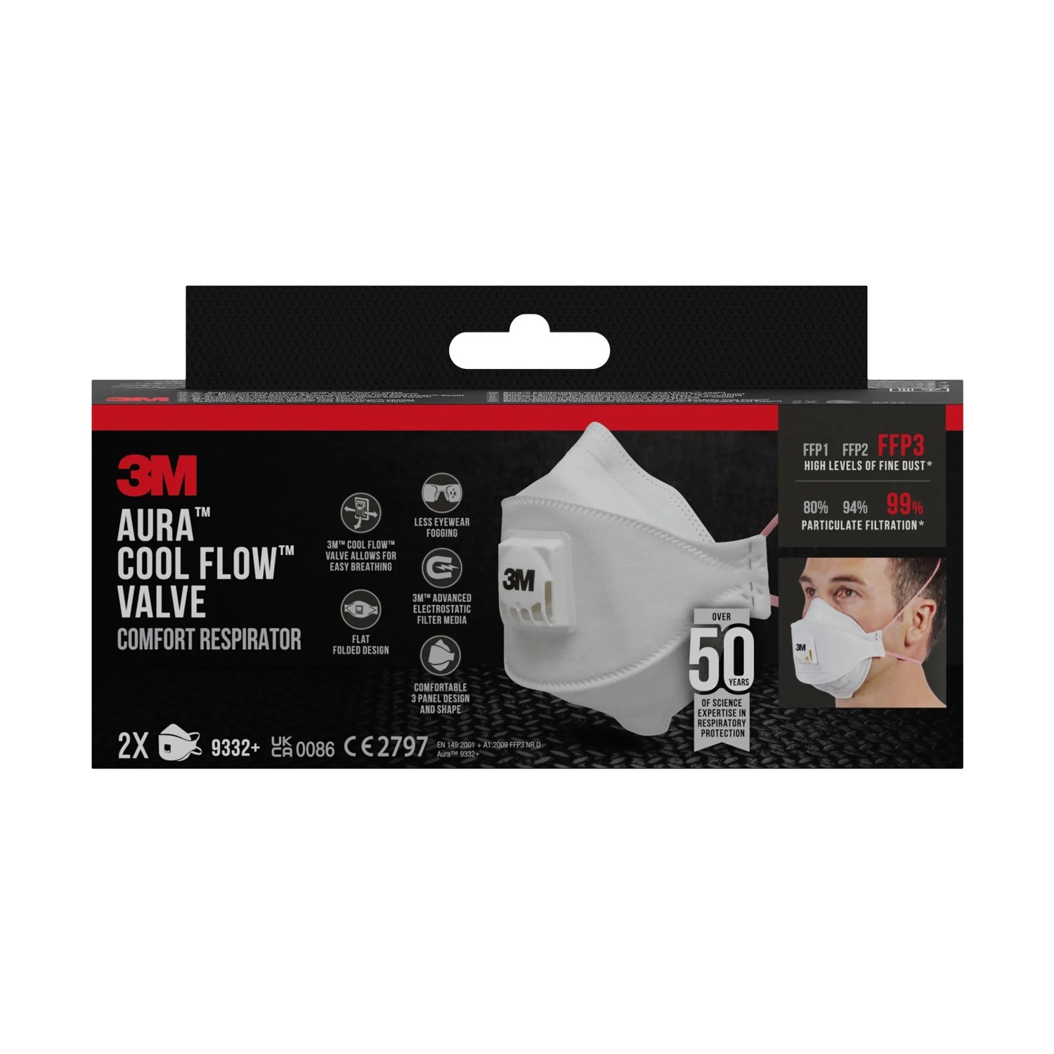 Maschera per materiali isolanti e legno duro 3M Aura 9332+_7