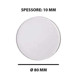 Rondella rotonda trasparente per accessori lavatrici, diametro 80mm.
