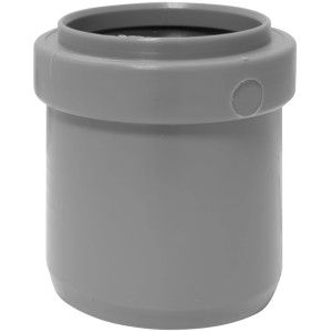 Raccordo in acciaio t.b.t. grigio per collegamenti di tubi.