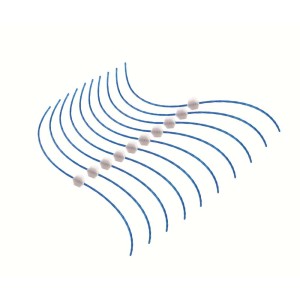 t.b.t. Accessori per decespugliatori e tagliabordi, fili blu con sfere bianche.