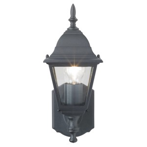 Applique da esterno Perugia nera dal design classico per uso esterno.