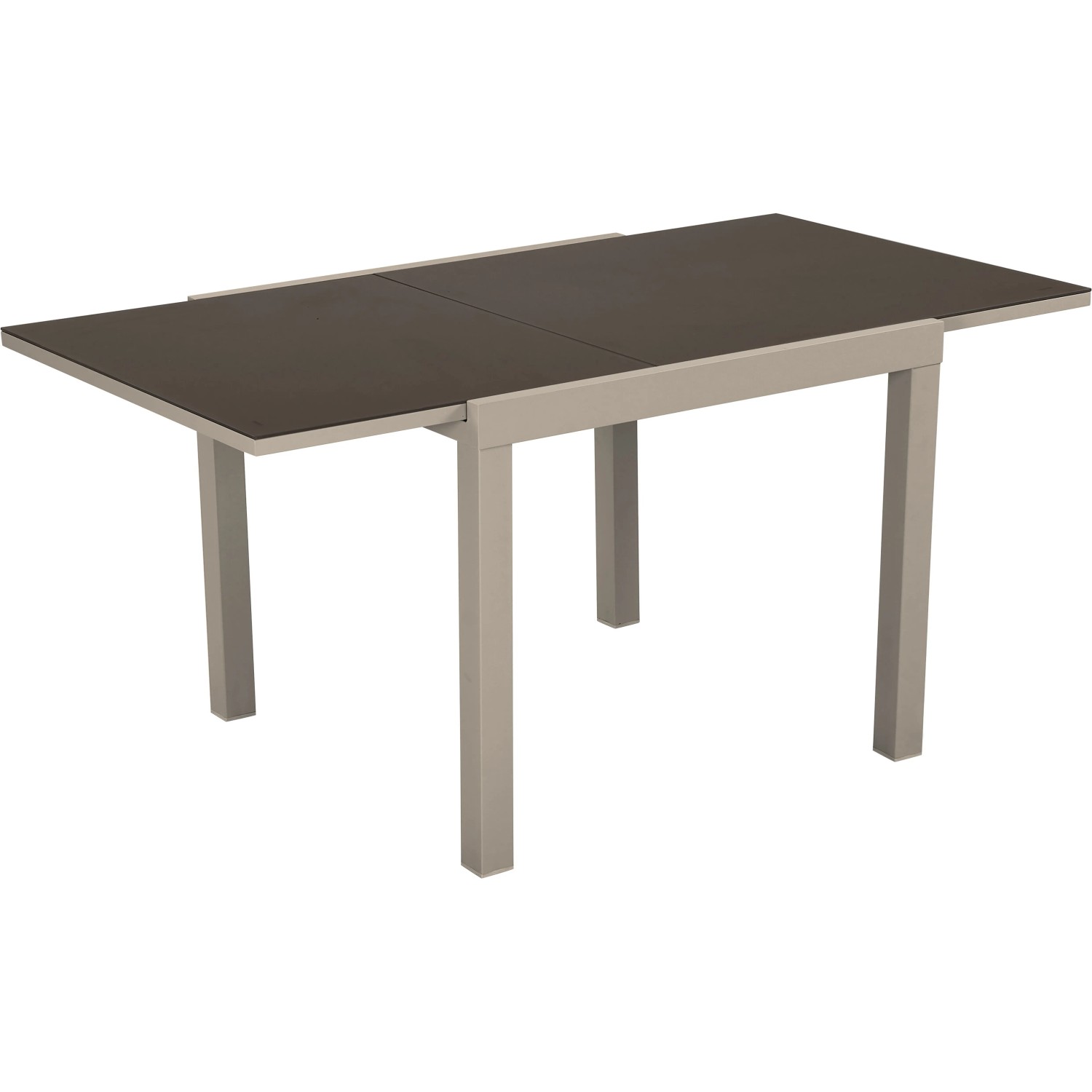 Tavolo Allungabile In Alluminio Per Esterno, Colore Taupe, Da 150/210 X 90 Cm, Ideale Per Giardino E Ristoranti.