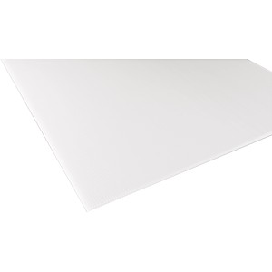 Lastra in plastica bianca t.b.t., dettaglio della struttura.