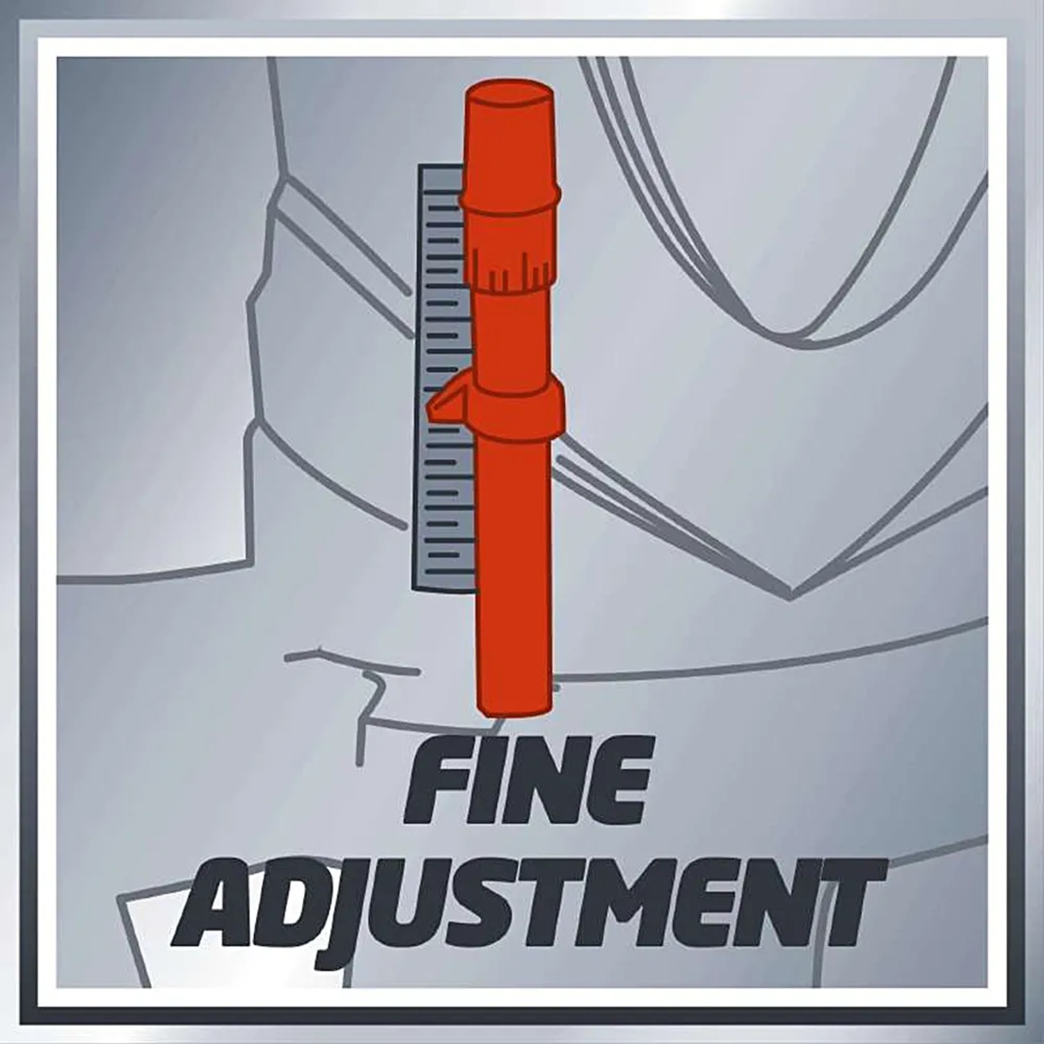Illustrazione: Regolazione fine della fresatrice verticale Einhell TC-RO 1155 E.