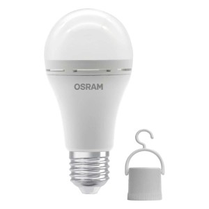 Lampadina LED E27 Osram bianca con gancio per appenderla.