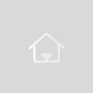 Icona bianca a forma di casa con cuore per guardaroba e altro.