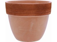 Ciotola In Terracotta Artigianale Pugliese – 20 Cm, Giallo Ocra, Smalto Bianco, Stile Rustico