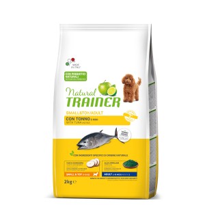 Natural Trainer cibo secco per cani di piccola taglia, tonno e riso, 2kg.