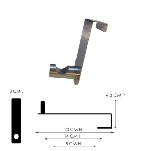 t.b.t. organizer per armadio, metallo, dimensioni vedere schema.