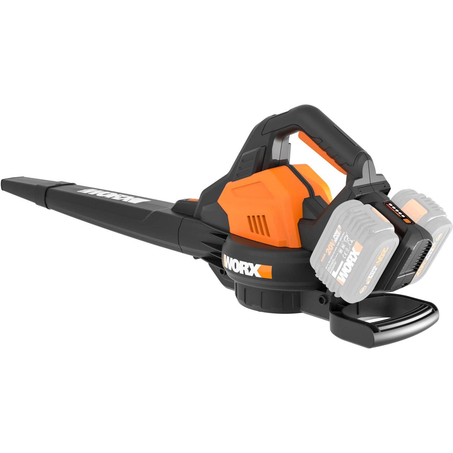 Worx WG583E.9 soffiatore/aspiratore a batteria, 2x20V, senza batteria/caricabatterie.