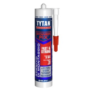 Cartuccia di adesivo di montaggio Tytan Power Fix con applicatore.