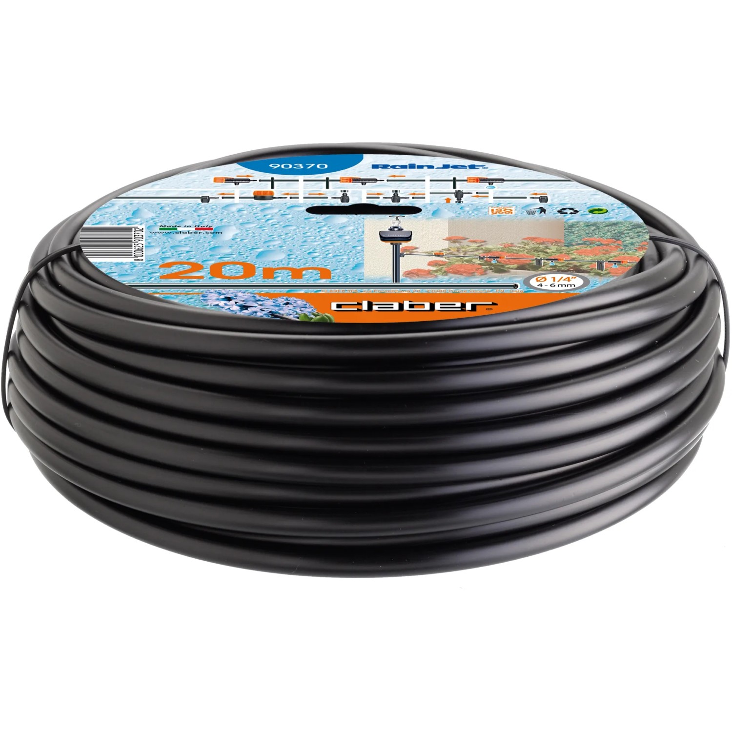 Tubo nero per microirrigazione t.b.t. (20m) arrotolato.