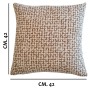 Cuscino decorativo quadrato t.b.t. con motivo astratto beige e marrone, 42x42 cm.