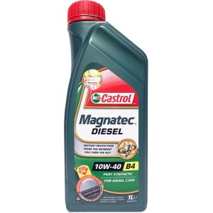 Olio motore Castrol Magnatec Diesel 10W-40 B4, flacone da 1 litro.