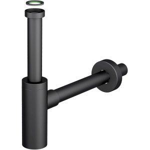 Sifone nero per lavabi, dettaglio.