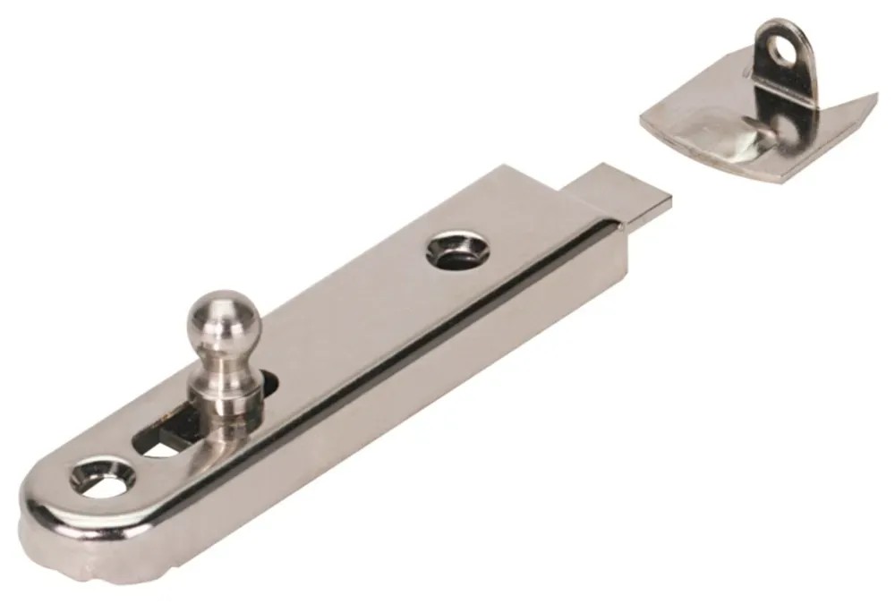 Chiavistello A Pressione Per Porte - Automatico, In Acciaio Nichelato, Facile Da Installare - Foto 9