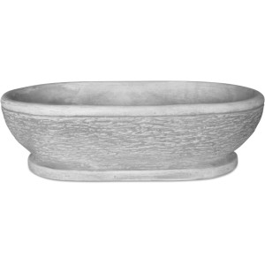 Ciotola ovale per fontana da giardino in pietra, ideale per il giardino.