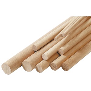 Tasselli rotondi in legno non trattato per bricolage e modellismo.