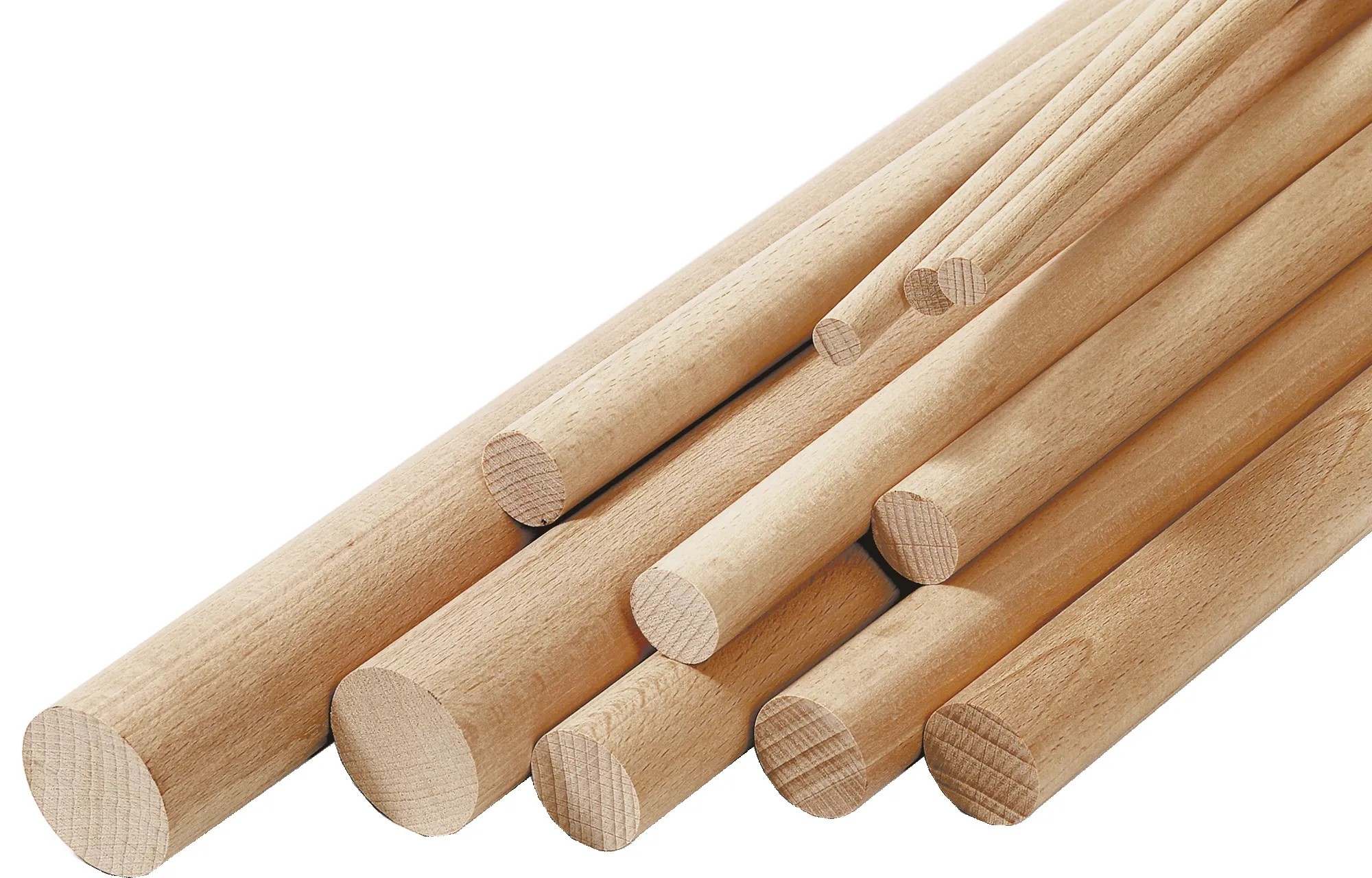 50 Bastoncini In Faggio 4mm X 100cm - Lisci E Non Trattati, Made In Austria Per Fai Da Te E Artigianato - Foto 2