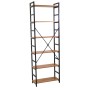 Scaffale in metallo e legno Achille 6 ripiani 60x28x184,5 cm_2