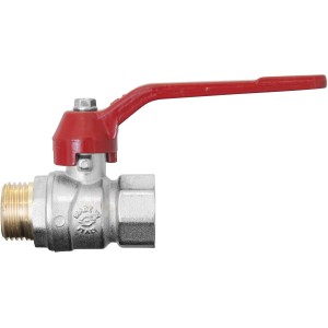 t.b.t. Valvola a sfera con maniglia rossa.