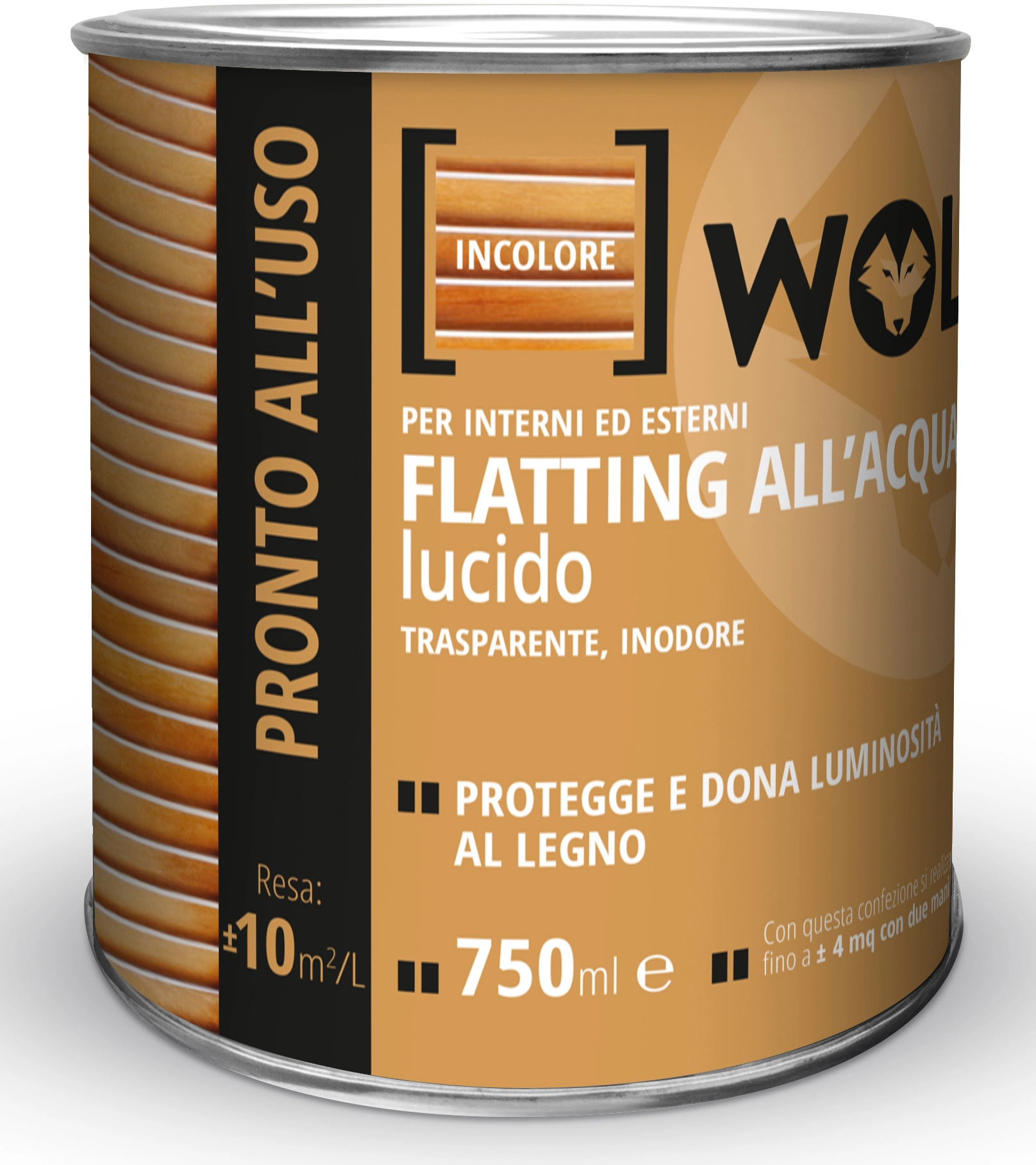 Finitura per legno Wolf flatting incolore lucido 750 ml (0)