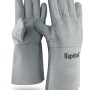 Guanti da lavoro t.b.t. grigi in pelle, polsino lungo.
