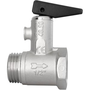 t.b.t. Valvola a sfera con maniglia nera, 1/2 pollice.