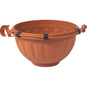 t.b.t. vaso sospeso / cesto per fiori effetto terracotta.