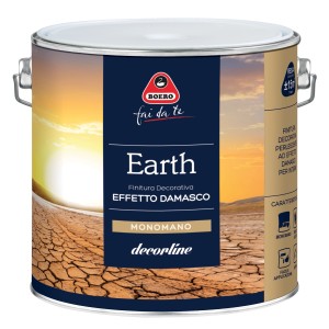Pittura per interni Boero Earth, pittura decorativa ad effetto in secchio. Per effetti damascati.