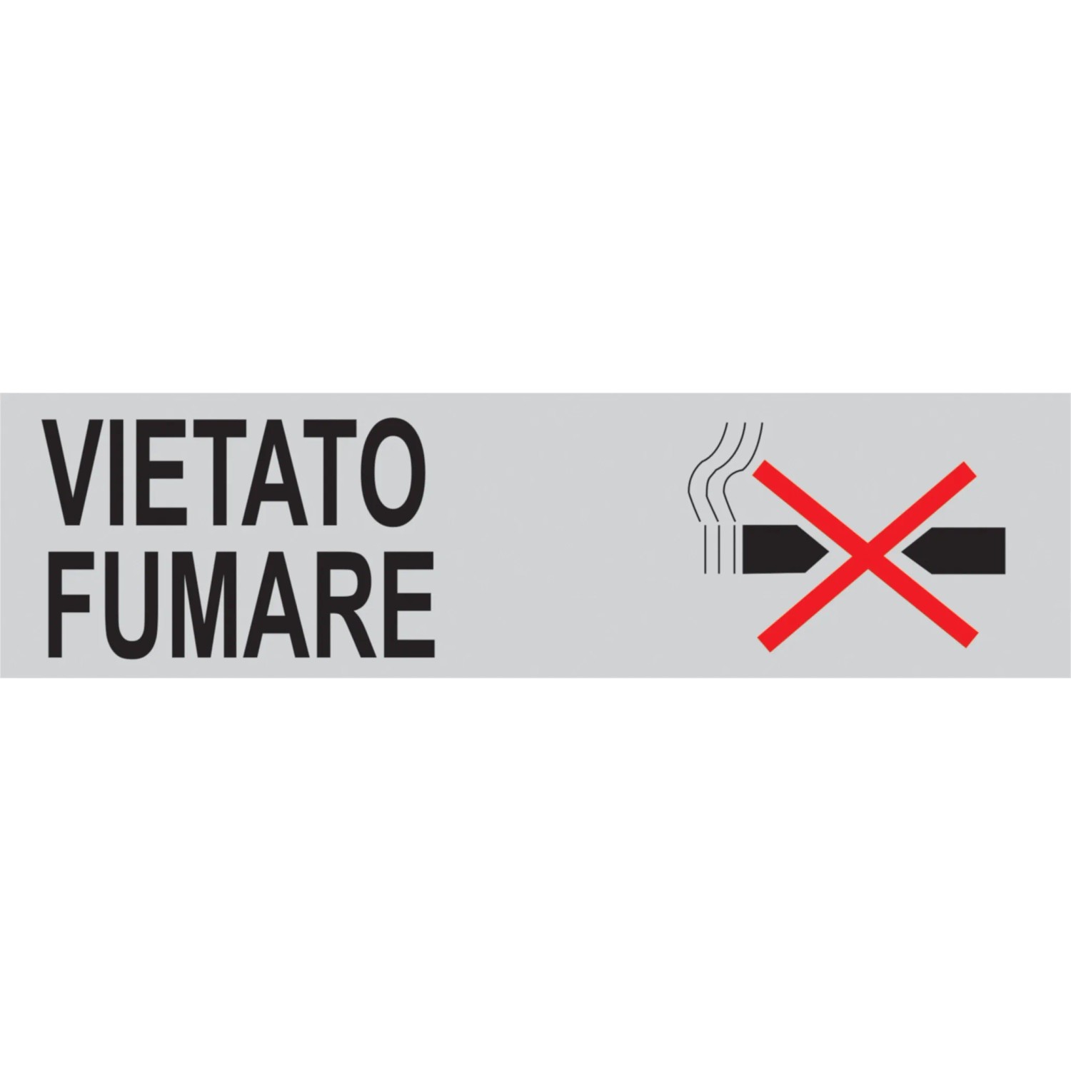 Cartello Adesivo 'Vietato Fumare' In Alluminio Spazzolato – 120x120 Mm – Ofform, Made In Germany