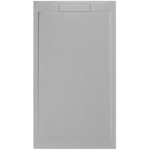 Piatto doccia t.b.t. grigio in resina di pietra, rettangolare.