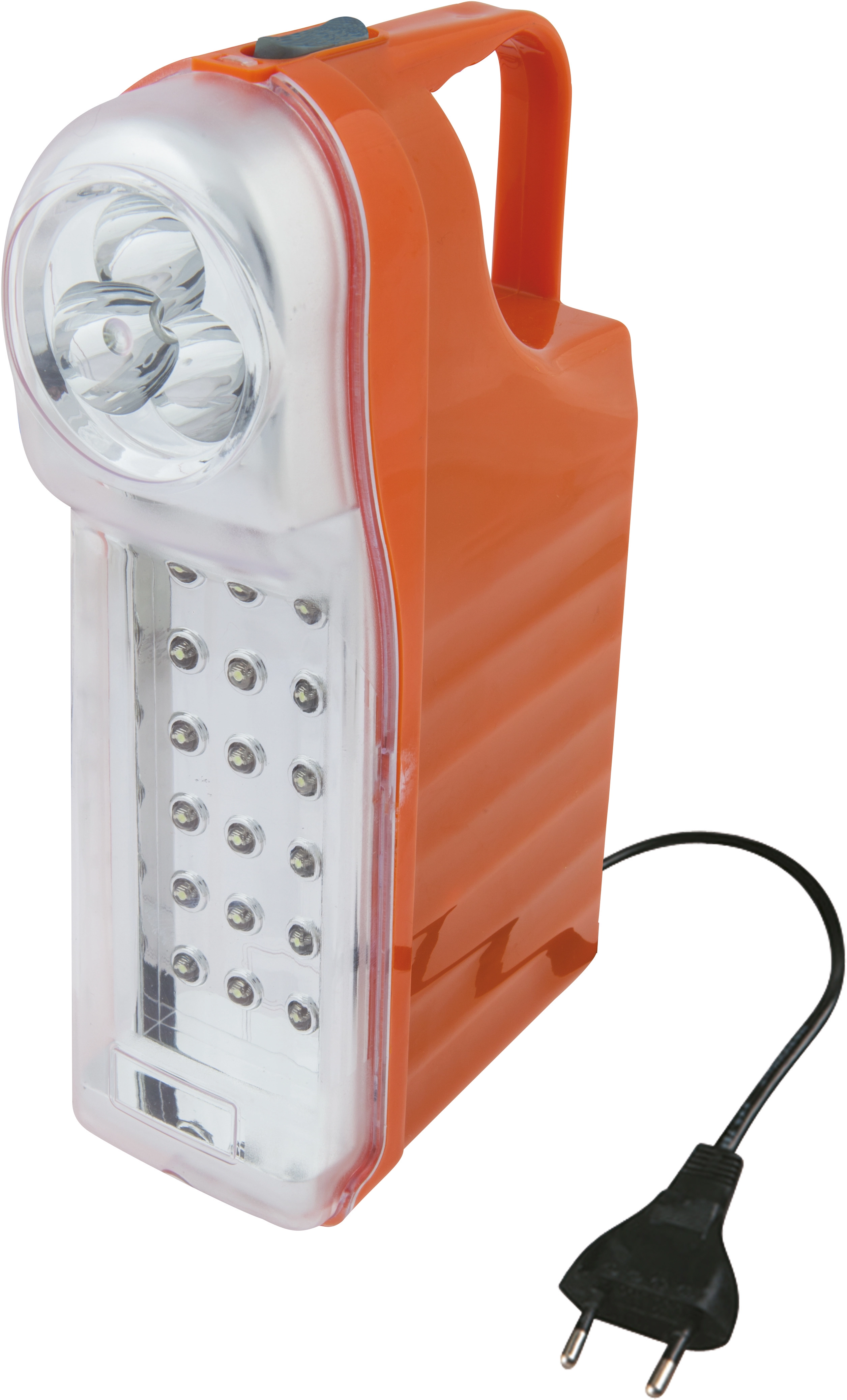 Lampada di emergenza 230 V ricaricabile portatile LED arancio