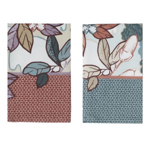 t.b.t. Tovaglia con motivo floreale e design geometrico.