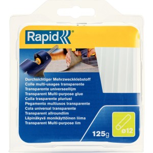 Stick di colla Rapid, trasparenti, 125g, per Pistole incollatrici.